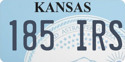 KS license plate 185IRS