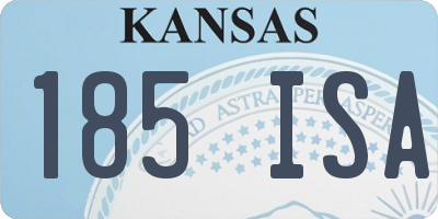 KS license plate 185ISA