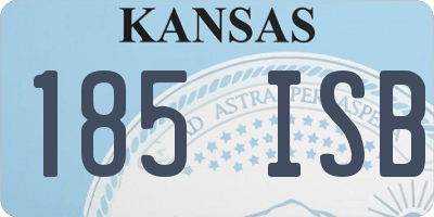 KS license plate 185ISB