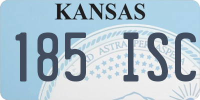 KS license plate 185ISC