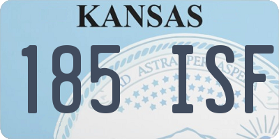 KS license plate 185ISF