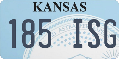 KS license plate 185ISG