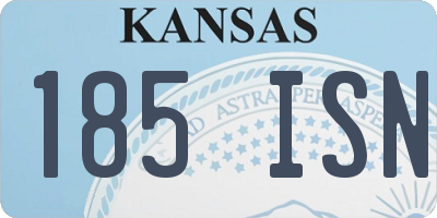 KS license plate 185ISN