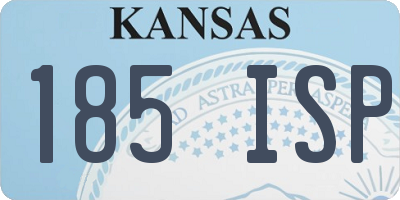 KS license plate 185ISP