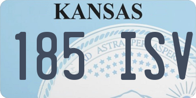 KS license plate 185ISV