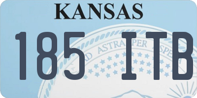 KS license plate 185ITB