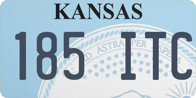 KS license plate 185ITC