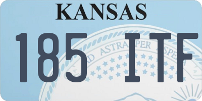 KS license plate 185ITF