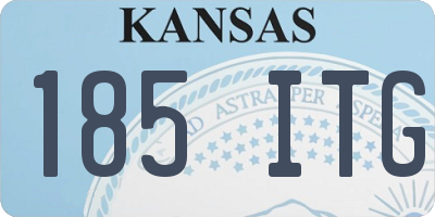 KS license plate 185ITG