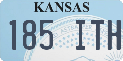 KS license plate 185ITH