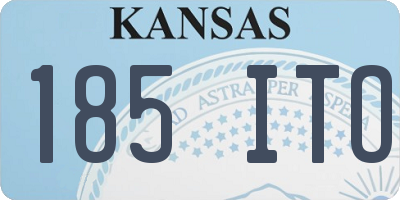 KS license plate 185ITO