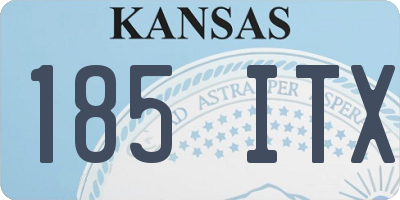 KS license plate 185ITX