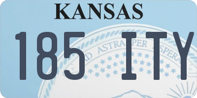 KS license plate 185ITY
