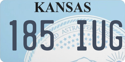 KS license plate 185IUG