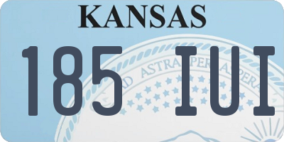 KS license plate 185IUI