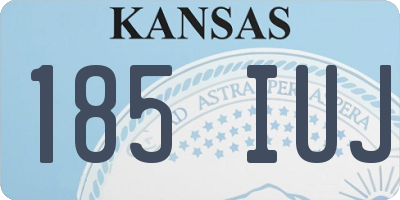 KS license plate 185IUJ