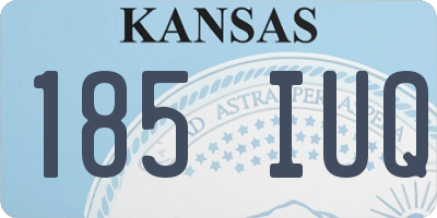KS license plate 185IUQ