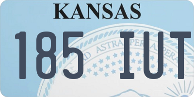 KS license plate 185IUT