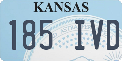KS license plate 185IVD