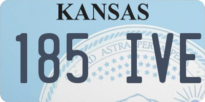 KS license plate 185IVE