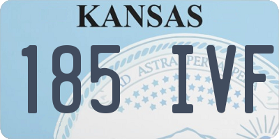 KS license plate 185IVF