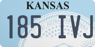 KS license plate 185IVJ