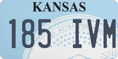 KS license plate 185IVM