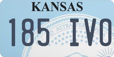 KS license plate 185IVO