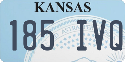 KS license plate 185IVQ