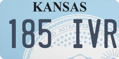 KS license plate 185IVR