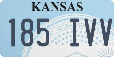 KS license plate 185IVV