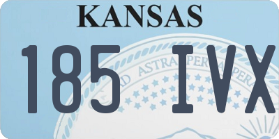 KS license plate 185IVX