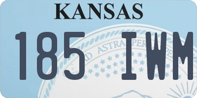 KS license plate 185IWM