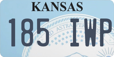 KS license plate 185IWP