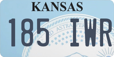 KS license plate 185IWR