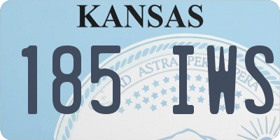 KS license plate 185IWS