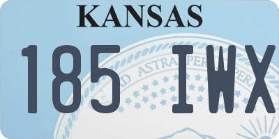 KS license plate 185IWX
