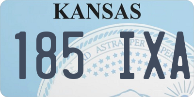KS license plate 185IXA