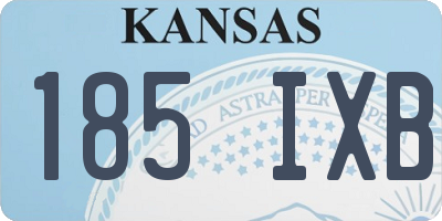 KS license plate 185IXB