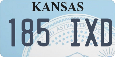 KS license plate 185IXD
