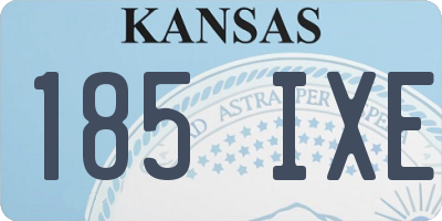 KS license plate 185IXE