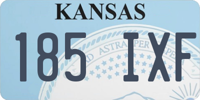 KS license plate 185IXF