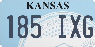 KS license plate 185IXG