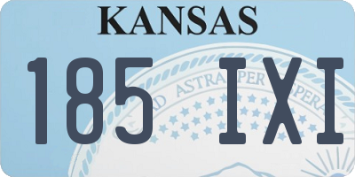KS license plate 185IXI