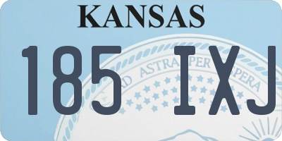 KS license plate 185IXJ