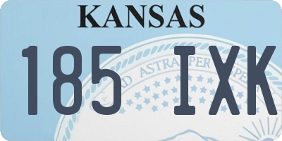 KS license plate 185IXK