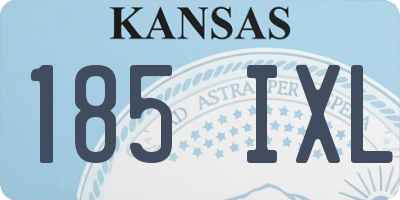 KS license plate 185IXL