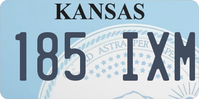 KS license plate 185IXM