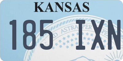 KS license plate 185IXN