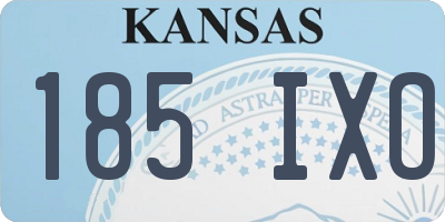 KS license plate 185IXO